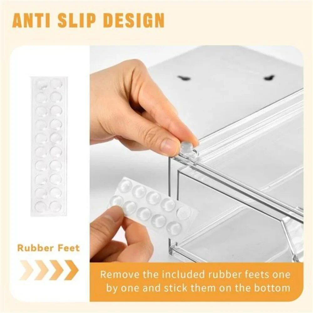 Clear Acrylic Makeup Organizer Stackable Drawer Vanity Bathroom Storage